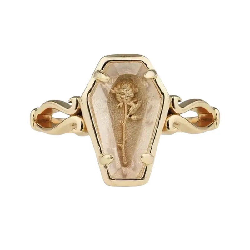 Coffin Ring- Golden- adjustable