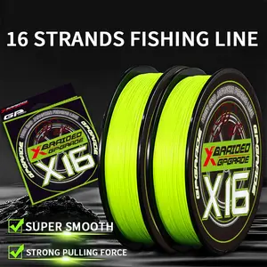 BKUMAN yellow 16-strand PE line, suitable for sea fishing, freshwater fishing, and ice fishing, with multiple strength options. The top choice for holiday gifts.
