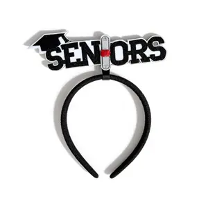 PESENAR SENIORS  Grad Cap Headband with Red Accent