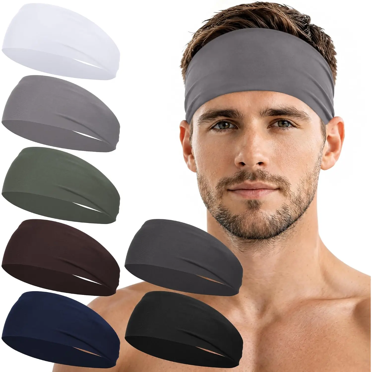 Sports Headband Sweat Band for Men Women Running Gym Workout