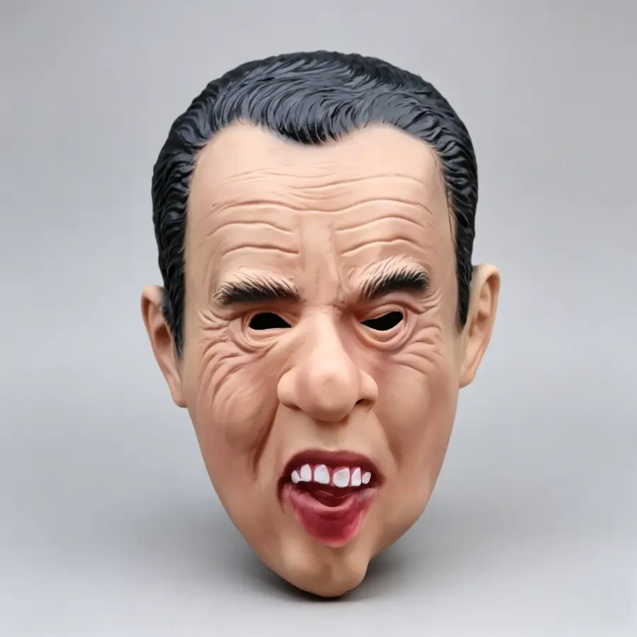 Celebrity Disguised Latex Mask | Halloween Reality Party Costume | Novelty Elderly Mask | Full Head Costume for Live Streaming and Parties