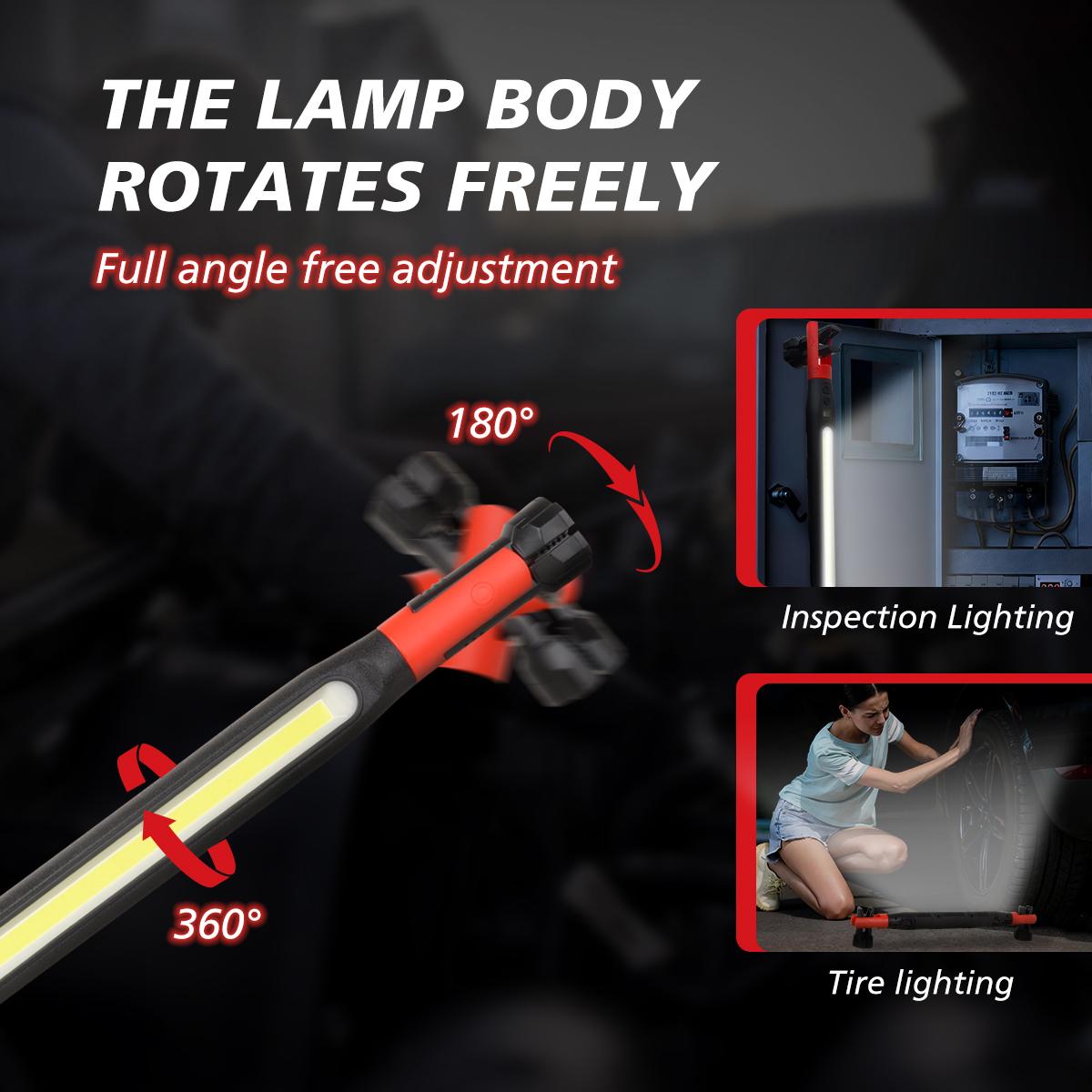 NovaRHome Father’s Day Gifts – Engine compartment work light strip, magnetic light strip with hook, 2000mAh battery life of 3-5 hours, red and white dual color temperature, single pack, suitable for mechanics, car repair, and garage use.