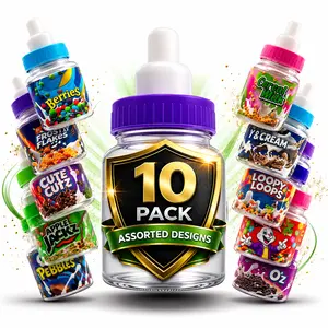 10 Pack Bottle Style Plastic Storage Containers – Assorted Designs