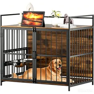 Furniture-Style Dog Crate, 41" Heavy-Duty Super Sturdy Indoor Crate for Large Dogs