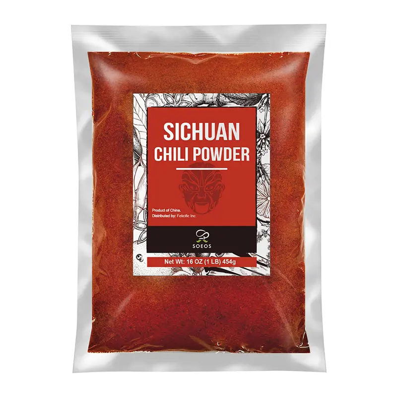 Soeos Sichuan Chili Powder,16oz (454g), Medium Hot, Dried and Crushed Red Chili Pepper Flakes, Premium Chili Powder for Pizza, Chowder, Seafood, and Pasta Spice Natural Flavor