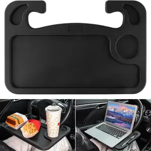 Multi-Purpose Car Steering Wheel Tray, Laptop Holder, Travel Accessories, Seat Backrest Plate, Under Table Control Panel, Multifunctional Car Organizer, Car Cup Holders