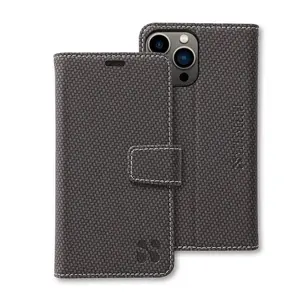 SafeSleeve Detachable for iPhone 14 Series (14, 14 Plus, 14 Pro, 14 Pro Max) EMF Blocker for Cell Phone with 3 Card Holder & Adjustable Stand – Magnetic Closure, and Magnetic Folio Protection for Daily Use