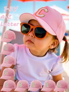 1Pc Children's A-Z 26 letter Baseball Cap Baby Toddlers Infant Girls Baseball Cap Outdor Sun Hat For  1-3Y Kids