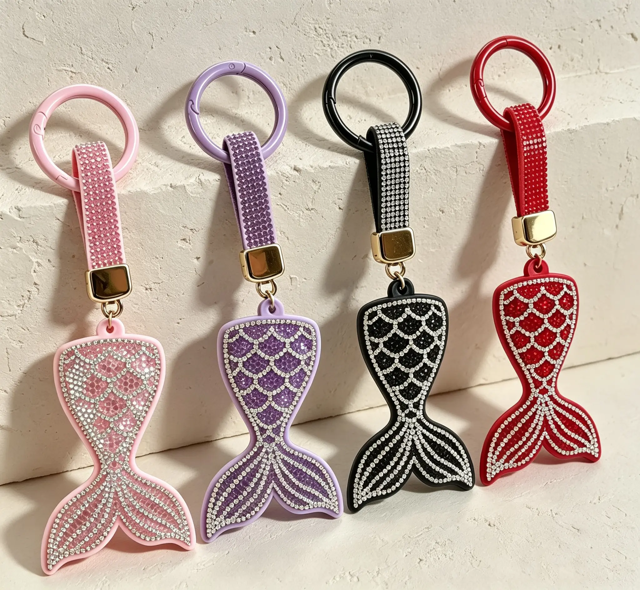 Mermaid Tail Keychain, Sparkling Charm for Purse | Keychain Accessories for Backpack Decorations, Cute Keychains for Kids and Adults, Purse Keychain for Women and Men