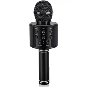 Kids Karaoke Microphone Toys Birthday Gifts for 3-12 Year Old Girls Boys Teens - Black