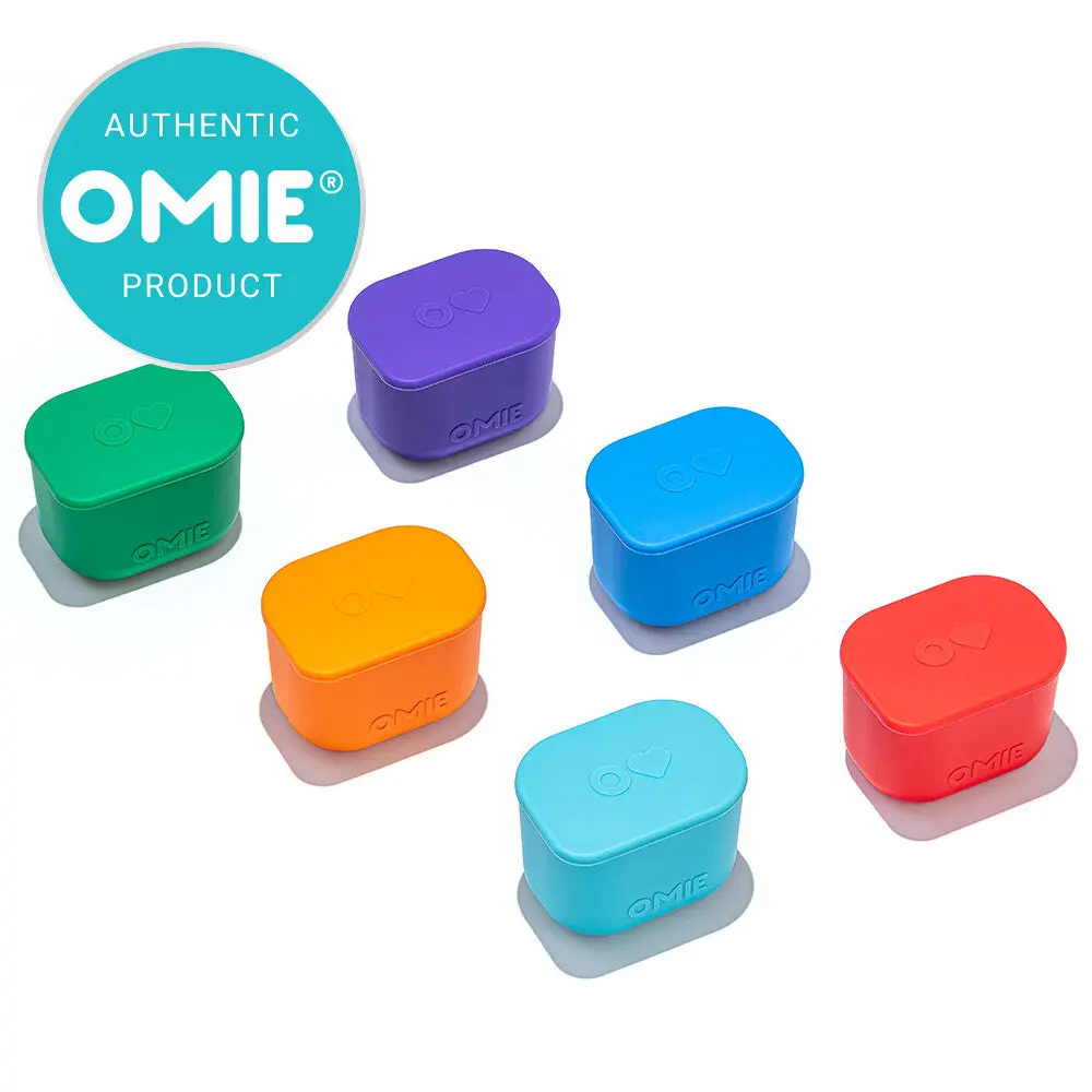 OmieDip UP® 2-Pack Leakproof Silicone Kitchen Containers - Airtight Food Cover for OmieBox® UP, Healthy Eating & Snack Container - TTS