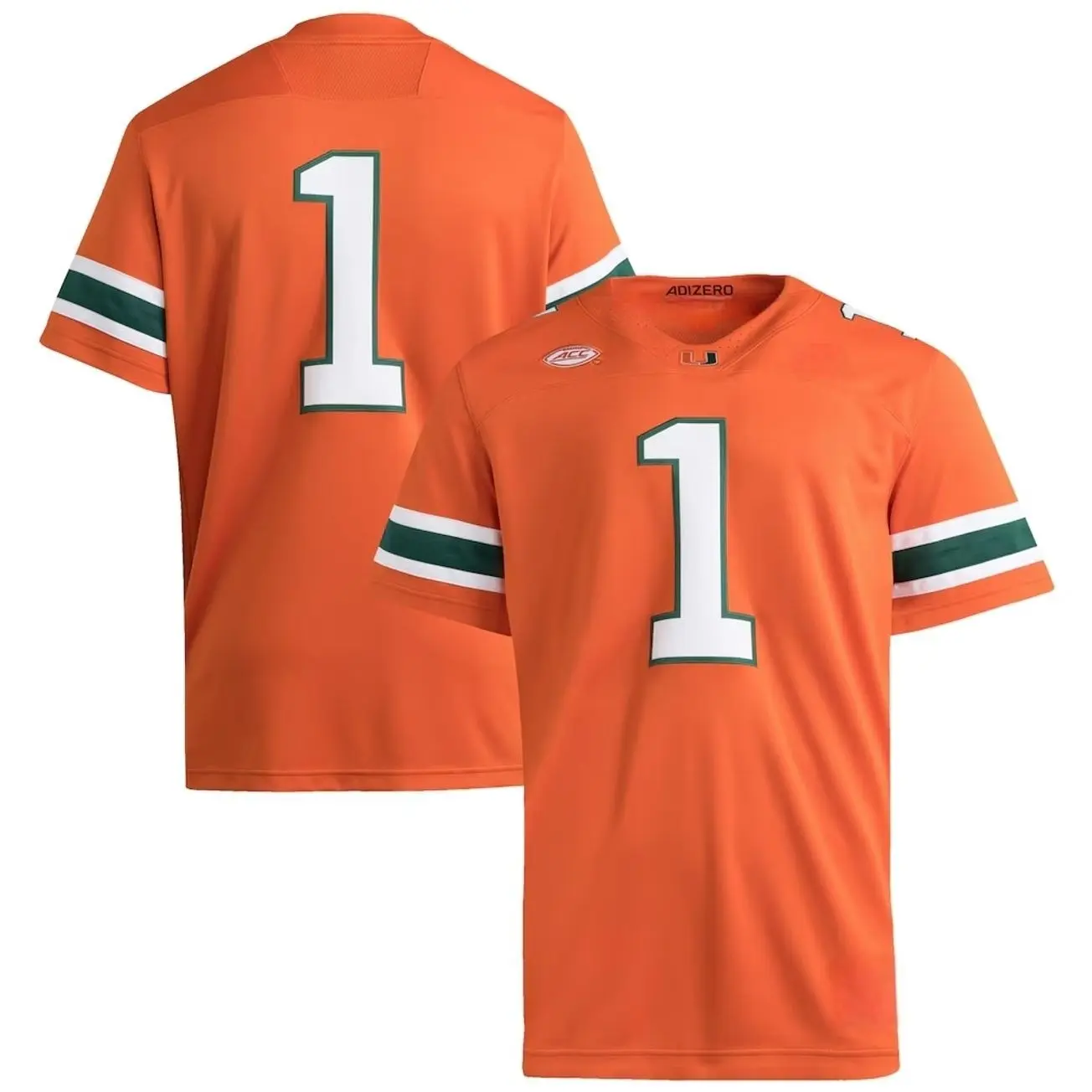 Unisex Football College #1 Miami Hurricanes Premier Strategy Jersey - Orange