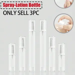 5/10/15ML Fine Tube Vacuum Bottle, Press Pump Spray Bottle, Cosmetic Lotion Bottle, Travel Size, Sealed Well, Non-Leakage, Mini Portable, Sample Vials