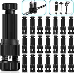 22 Pack Low Voltage Waterproof Replacement Landscape Light Cable Connector,12-20 Gauge Wire Connectors for Landscape Lighting Path Lights,Home Improvement summervibes