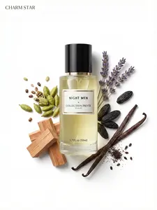 CHARM STAR Dark Knight EDP 50ml | Spicy Amber Woody Men Cologne | Cardamom Lavender Sandalwood Vanilla | Seductive Evening Lasting Fragrance