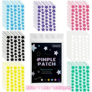 Facial Ultra-Thin Acne Patches, Multi-Color Star Concealer Pimple Stickers, Bulk Pack 280/1680/1120 Pieces, Skincare Type Paste
