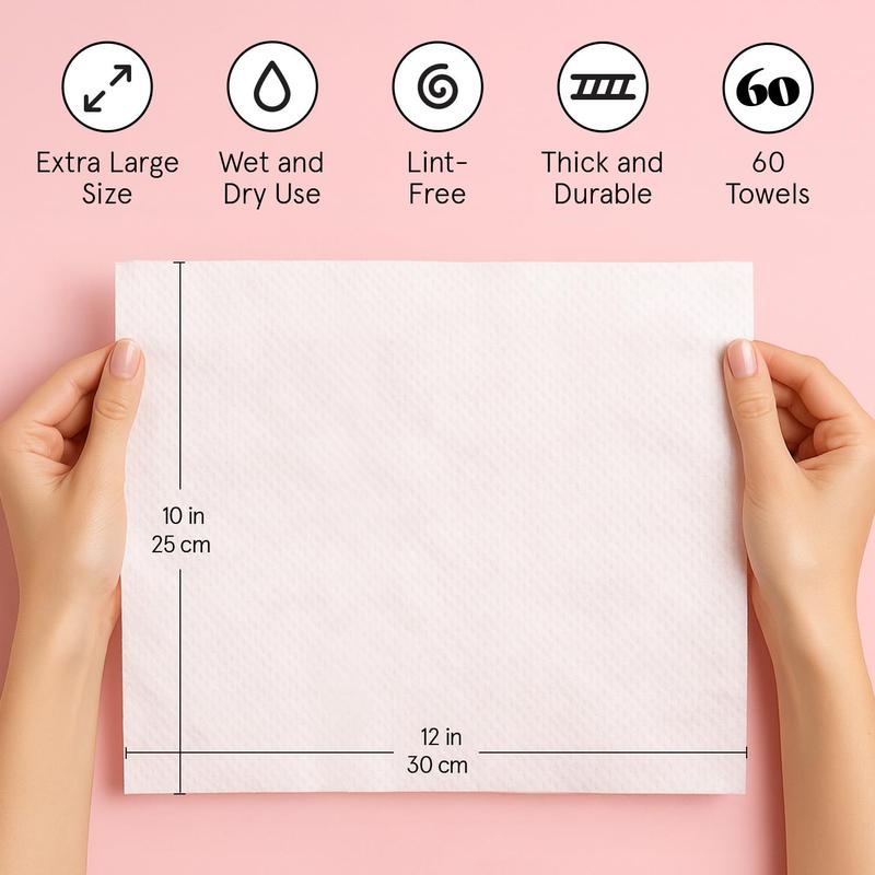 Disposable Face Towels – Ultra-Soft Hygienic Eco-Friendly Cleansing Cloths Fresh Radiant Skincare Essential by grace & stella