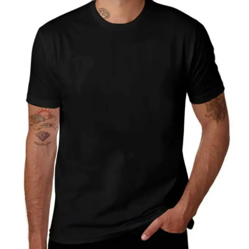 Men's Solid Color Heavyweight T-Shirt, Comfy Relaxed Fit Short Sleeve Crewneck in Soft Breathable Cotton for Everyday Wear, True-To-Size, Plain, Tee, Tops, Fabric, Menswear