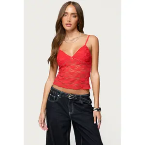 Eira Sheer Lace Tank Top