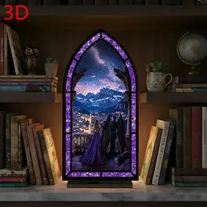 3D Velaris Book Nook, Night Court Fantasy Bookshelf Insert, Wooden Decor, Ornaments, Perfect Book Lover & Reader Gift, Enhance Your Reading Space