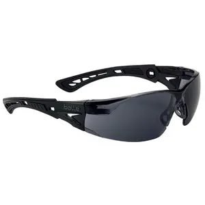 Bolle Rush Plus Small BSSI Ballistic Safety Glasses with Smoke Platinum Anti-Fog Lens Bolle Rush Plus Small BSSI Ballistic Safety Glasses with Smoke Platinum Anti-Fog Lens