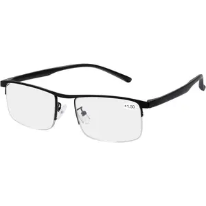 Progressive Multifocus Computer Reading Glasses Blue Light Blocking Multifocal  for Men and Women Multi Focus Eyeglasses Eyewear Anti Glare Light Weight TR90 Semi-rimless Frame