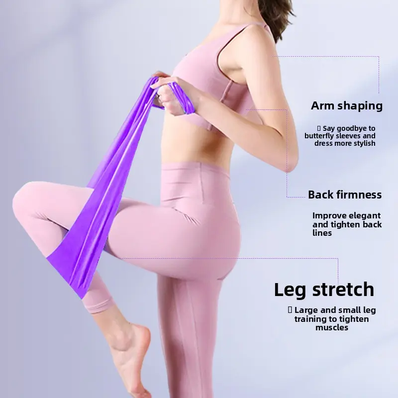 TPE Pilates Training Rally Belt Yoga Rally Belt Squat Non-Slip Elastic Belt Elastic Sheet Fitness Resistance Belt