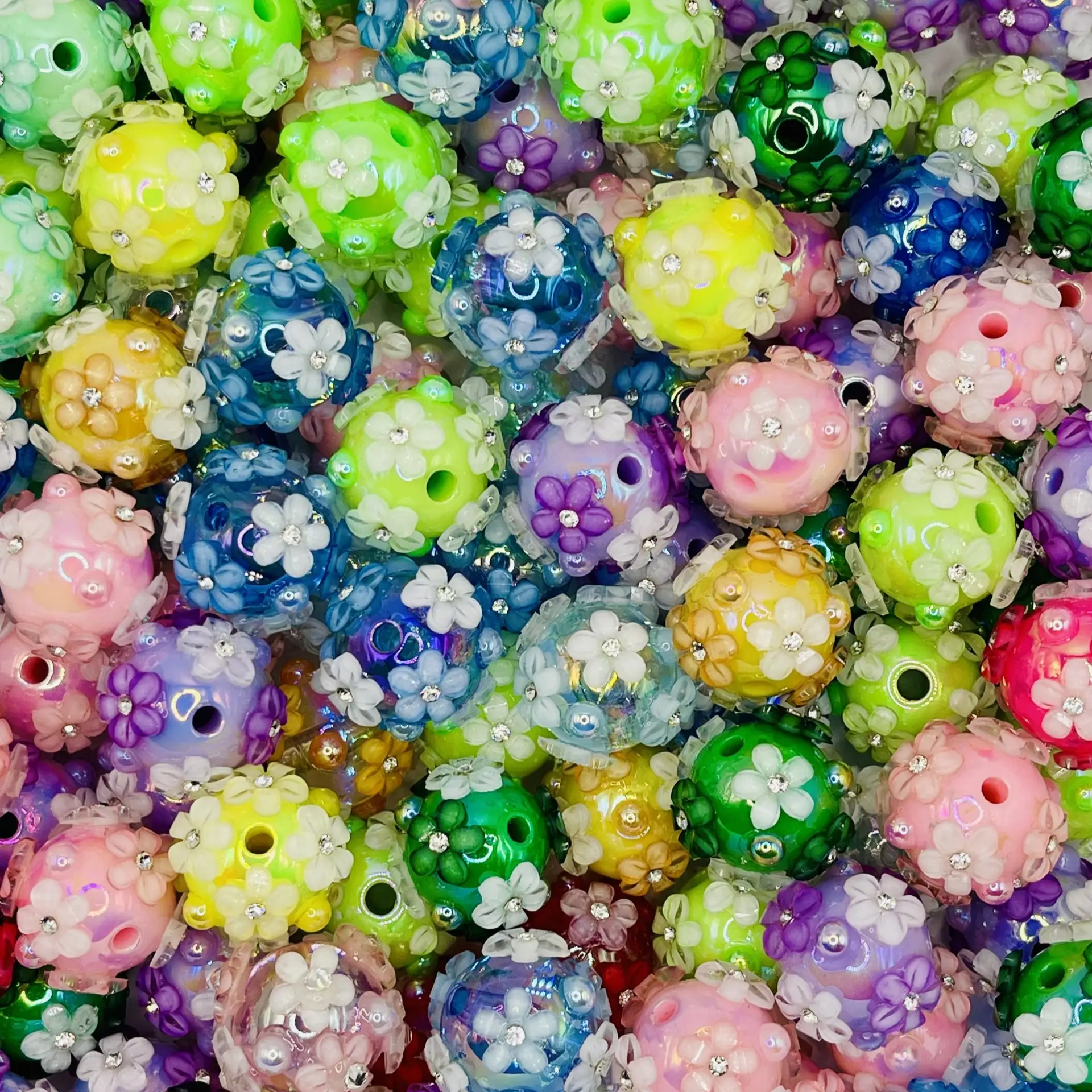 Elegant Fancy Bead Collection - Sparkling Rhinestones, Unique Textures, Bold Colors, Meticulous Crafting for Jewelry Making, Small & Large Beads Avail