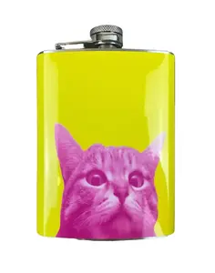 Peek a Boo Kitty Cat 8oz Stainless Steel Flask