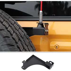 Tailgate Antenna Base Mount Bracket Holder Clamp Rear Door Antenna Mount Base Holder Fit for 2021-2025+ Ford Bronco Exterior Accessories Alloy Black