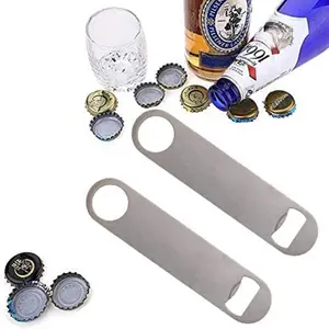 Stainless Steel Bottle Opener Set, Durable Kitchen Tool for Beer & Soda, Ideal for Restaurants & Bars, 2 Pieces
