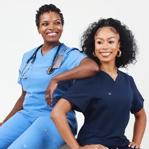 Heritage Medical Scrubs for Women - Comfortable & Stylish Nursing Uniforms in Blue & Navy - Perfect for Healthcare Professionals