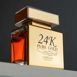 24K Gold Perfume, Long Lasting Perfume for Women & Men, 100ml, High Quality Fragrance, Sweet Fruity Strawberry Vanilla, Perfect Gift For Christmas,Valentine'S Day And Other Festivals