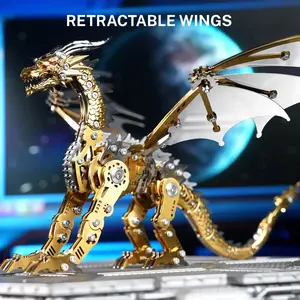 3D Puzzle Metal Model Assembly Kit Fantasy Creature & Mecha Puzzle Steampunk DIY Collectible Desk Decor Gift  Mechanical Masterpiece Stress Relief   novelty items big boy gifts