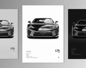 Lexus LFA Poster Print | Wall Art | Car Photography| Man Cave Decor | Home decor| Poster Unframed