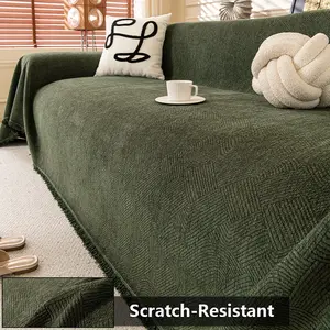 Bohemian Striped Waterproof Sofa Cover, Classic Vintage Chenille Sofa Settee, Scratch-Resistant Pet-Friendly, All Seasons Use, for 1-seater, 2-seater, 3-seater & 4-seater sofas; for living room sofas, Machine washable, hand washable & dry, Sofa Slipcover