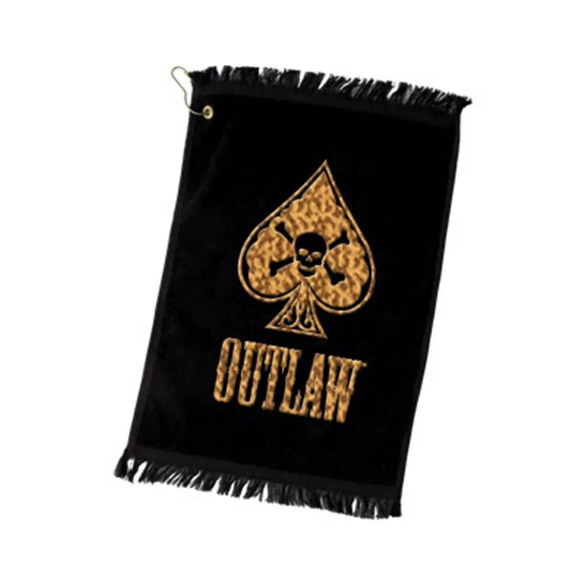 212 MAIN Billiards Outlaw Towel, 16x12 in, Outlaw Logo, Spade Motif Sports & Outdoor Billiards & Snooker Accessory