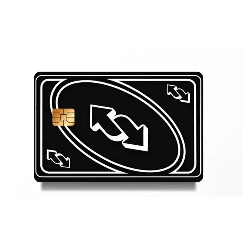 Black Reverse Arrow Card Skin Sticker, Funny Game Style Debit Credit Card Cover Decal, Minimal Black Bank Card Wrap, Trendy Wallet Accessory, Gift for Men Women