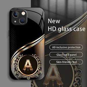 Suitable for [iPhone 15] Brand New Personalized Acrylic Phone Case with Custom Letters — Ultra-Slim, Drop-Resistant, Scratch-Proof — Light Luxury Business Style — Premium Acrylic Material — Trendy & Stylish 996