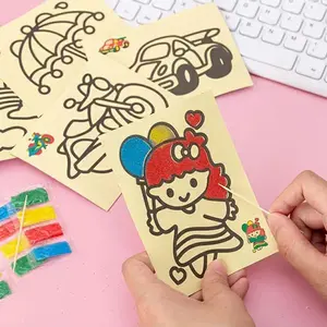 Creative Sand Painting Kit for Kids, Crafting Kit, DIY Art Supplies, Back-To-School Gift, Random Pattern, Model Xinghao, No Ca Prop 65 Warning