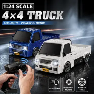 1:24 Four-Wheel Drive High-Speed Drift Remote Control Car, LED Lights, Extra Tires, Lightweight Design, Kids' Birthday Gift