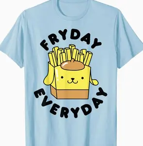 Youth and adult Pom Pom Purin French Fries Fryday Friday Everyday T-Shirt, gift for kids, gift for women, gift for men
