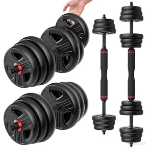 Adjustable Dumbbells, 20/30/40/55/60/70/80/90lbs Free Weight Set with Connector, 2 or 3 in 1 Dumbbells Used as Barbell, Kettlebells, Fitness Exercises for Home Gym Suitable for Men/WomenPulseTrail5ABEasyKitchen Living6