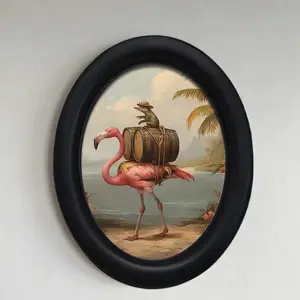 Vintage Bohemian Flamingo and Crocodile Wall Decor, Vintage Wall Art, Animal Design, Perfect for Halloween Christmas Thanksgiving Home Office Decoration