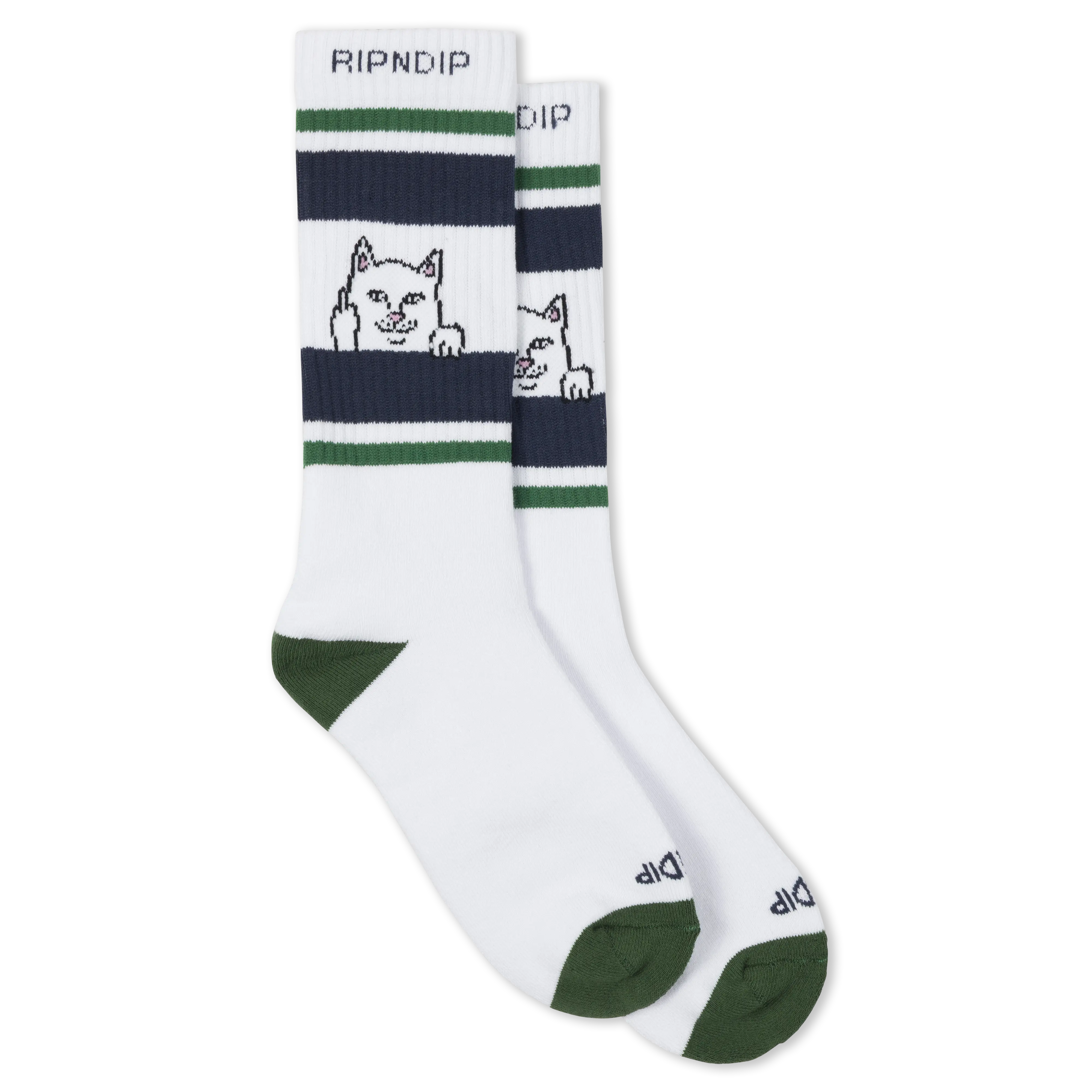 Peeking Nermal Socks (Green / Slate)