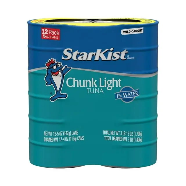 StarKist Chunk Light Tuna in Water, 12 Pack (5 oz Each), Lean & Healthy Protein