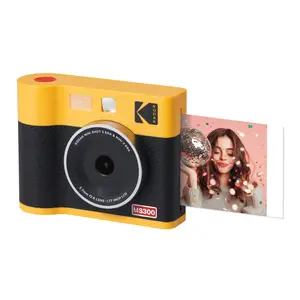 KODAK Mini Shot 3 ERA 4PASS 2-in-1 Instant Camera and Photo Printer (Yellow, Camera + 8 Sheets)