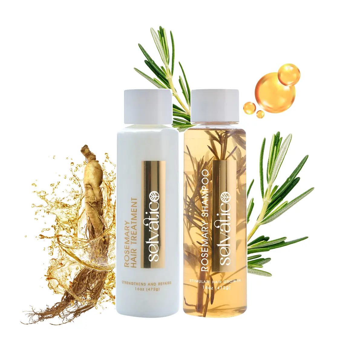 Selvatico Rosemary Shampoo & Conditioner Set - Natural Rosemary, Paraben Free, Gentle Haircare for Enhanced Hair Health