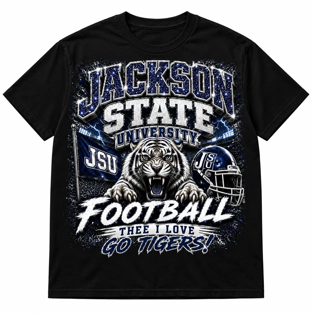 Jackson State University Football Shirt, JSU Tigers Game Day Tee, Jackson State Tigers Shirt, HBCU Football Fan Gift