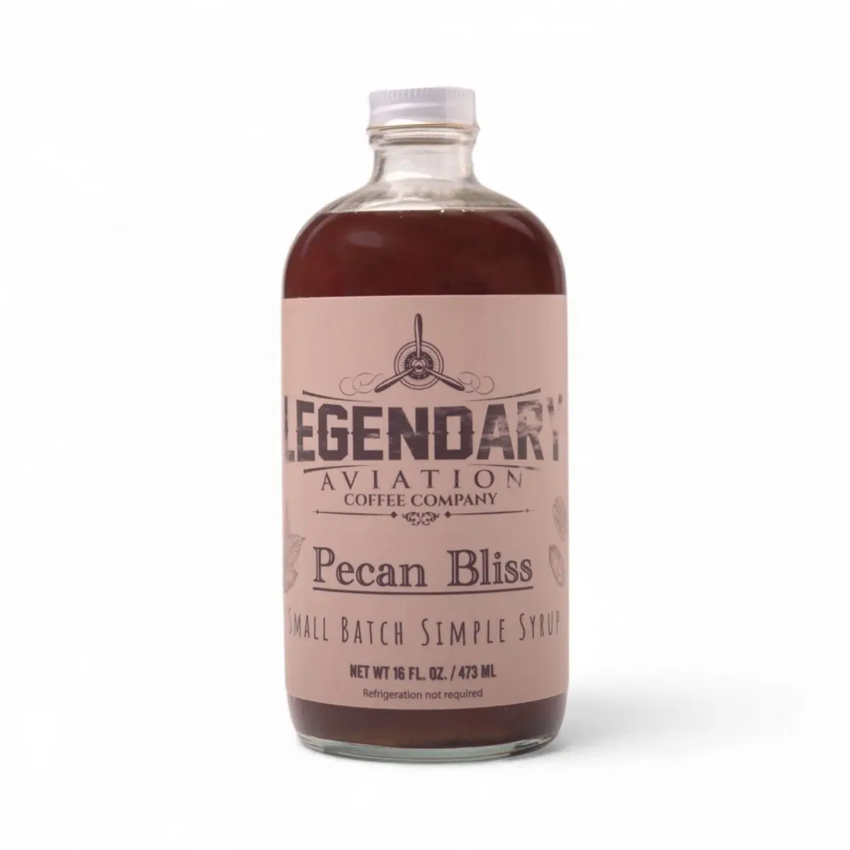 Legendary Pecan Bliss Coffee Syrup | Premium Pecan Syrup for Coffee, Lattes + Espressos. Cold Brew and Iced Coffees. Protein Shakes, Cocktails, Baking, Icings, Whipped Cream & Dessert